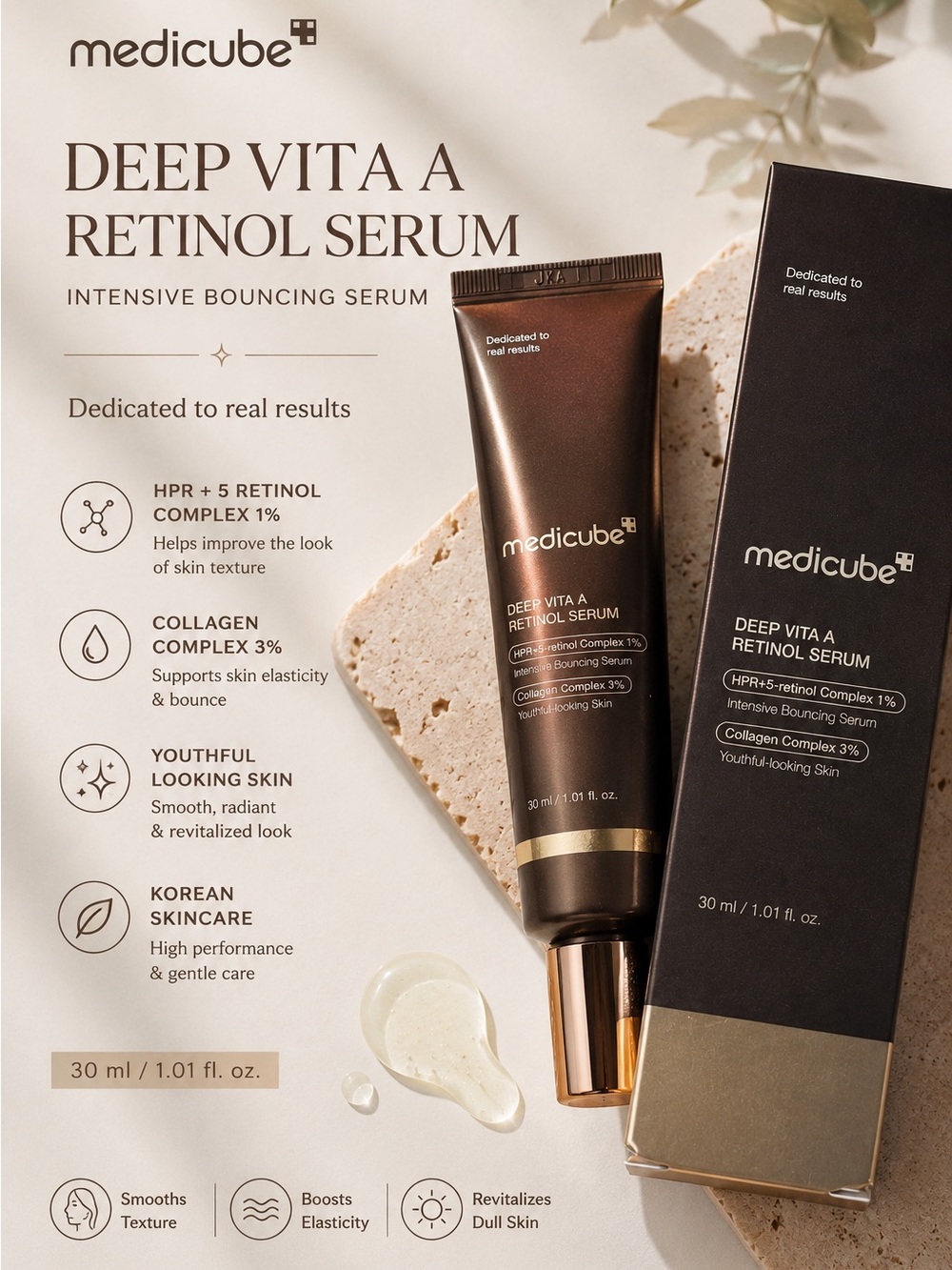 Medicube Deep Vita A Retinol Serum K-Beauty Collagen Serum 30ml